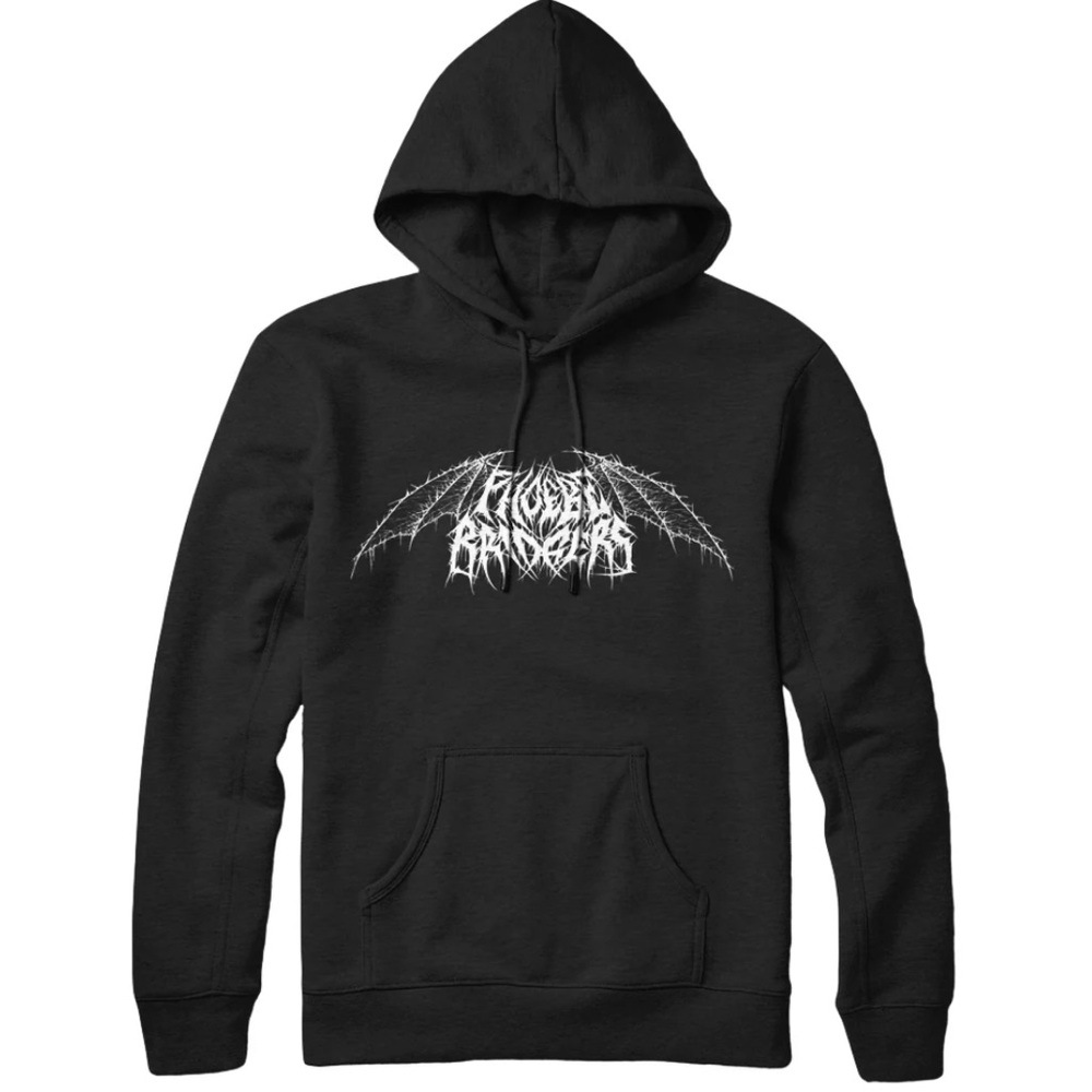 Phoebe Bridgers - Metal Logo Black Hoodie Reunion Tour Bat Sweatshirt